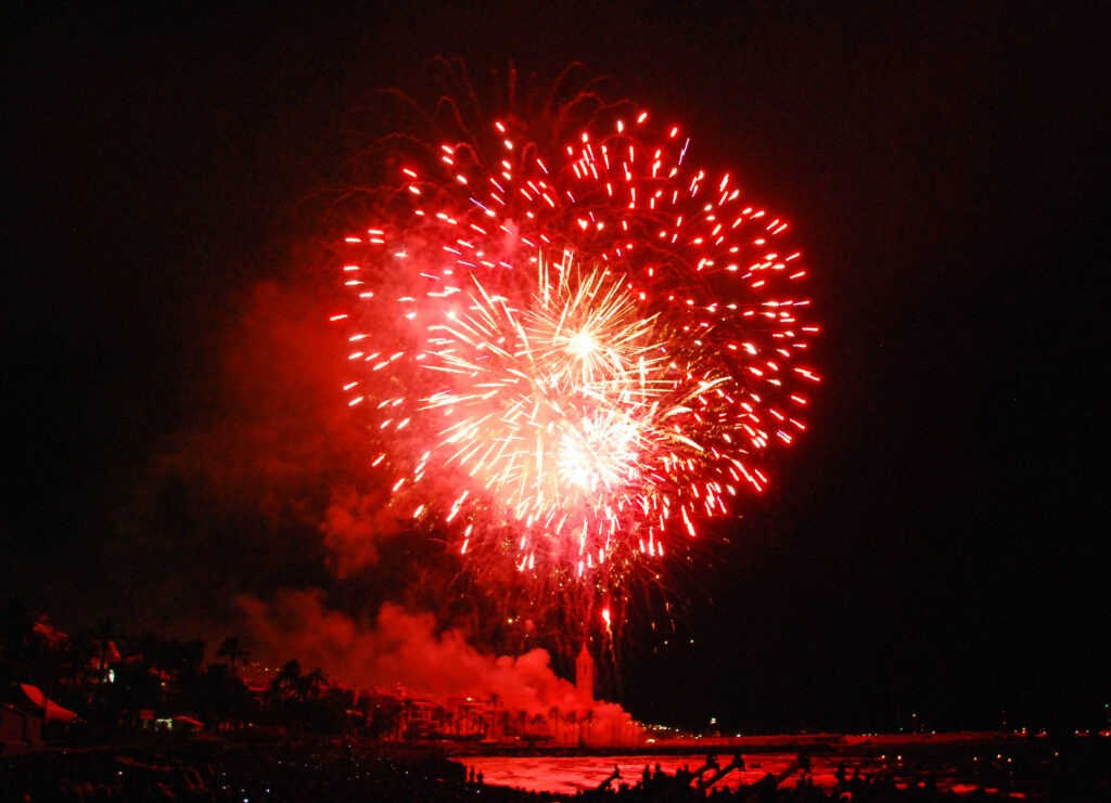 벚꽃이 핀 봄 축제 풍경
