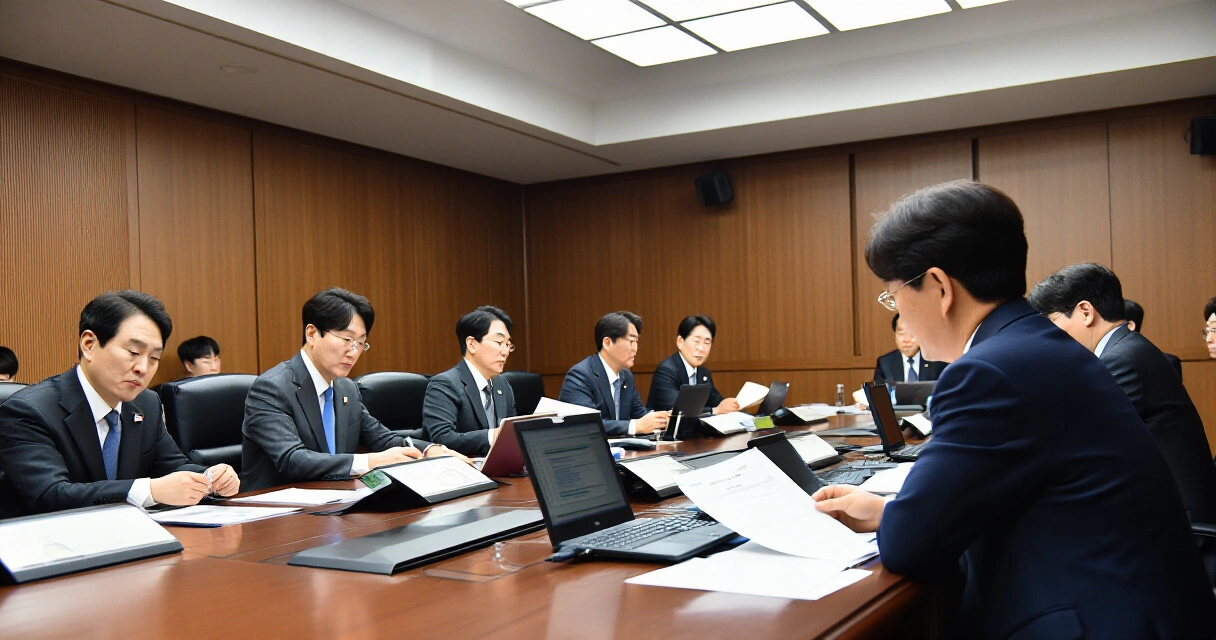 한국 금융당국 긴급회의 장면