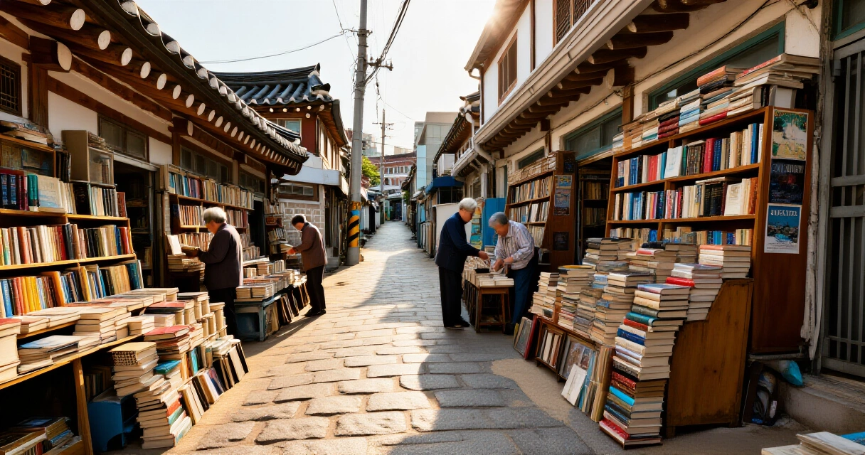부산 보수동책방골목 골목 풍경, 헌책방들이 줄지어 선 좁은 골목길