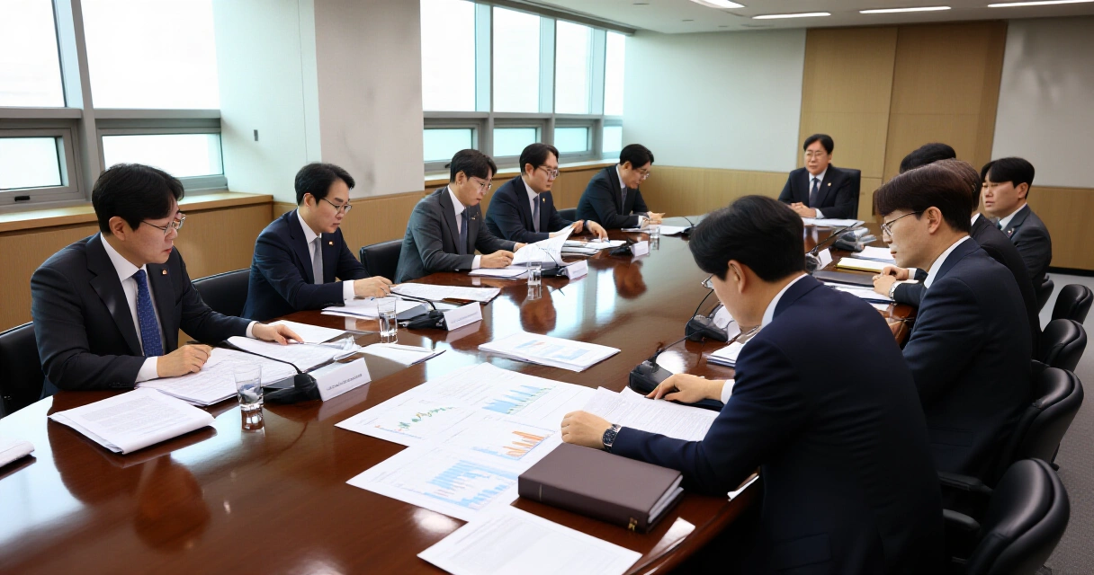한국은행 금융통화위원회 회의 장면